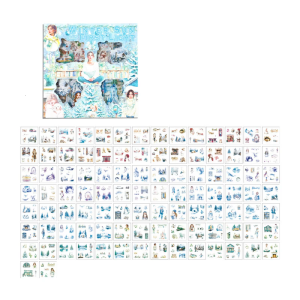 Seasonal Themed Aesthetic Sticker Scrapbooking Decorative PET Sticker for Laptop Journal Phone Case Skateboard Luggage