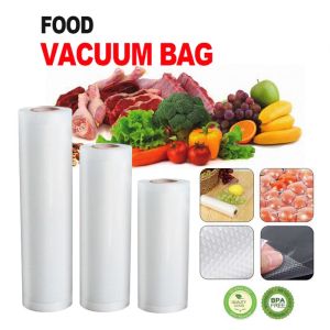 Vacuum Bag food sealer plastic seal storage roll Plastik Makanan Tahan Lama Embossed Vam Ayam Buah Daging