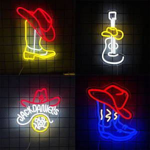 Hat Series Neon Signs Used For Wall Decor Usb Powered Bedroom Bar Club Game Room Man Cave Wall Lights Easy To Hang.