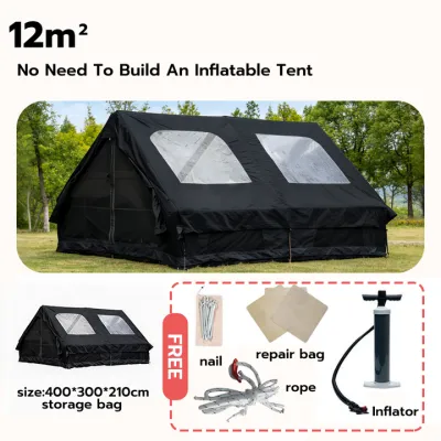 BIG Outdoor Camping Tent Waterproof Inflatable Tent Outdoor Camping Large Area Air Pump Family Multi Person Hut Tent