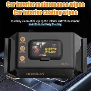 Leather Care Wipes 80Pcs Leather Cleaning Wipes Wet Tissue Maintenance Wipes Car Seats Sofa Wallet Bags Shoes