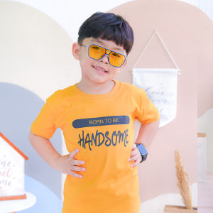 Kaos Anak Laki Laki Mustard Born to Be Handsome Lilbee KL 003