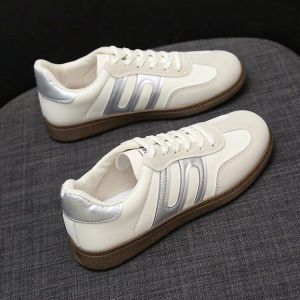 Popular White Shoes Retro Versatile Fashionable Thick-Soled Non-Slip Casual Sports Shoes