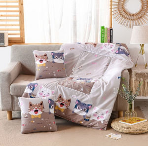 New! Bantal Selimut Balmut 2 in 1 Selimut Dilipat Jadi Bantal Selimut Dewasa Anak Ukuran 100x150cm - Bahan Nano Cotton, Isi-Serat Poliester Halus, Cocok untuk Souvenir atau Kado Ulang Tahun (Original)