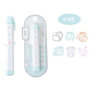 INVADER Self-ink To Do List Journal Stamp Detachable Cartoon Seal Pen Cute 6 Patterns Diary Seal Kids Gift School Stationery