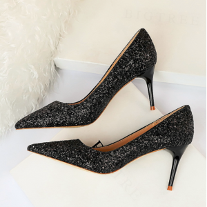 [MAMASILO] Sepatu High Heels Glitter Wanita