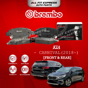 KIA CARNIVAL (2018~) FRONT (DEAPN) & REAR (BELAKANG) BREMBO BRAKE PAD 100% ORIGINAL AUTHENTIC PRODUCT (PRICE FOR 4 PCS)