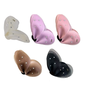 คลิปผมโบว์ที่ละเอียดอ่อนอย่างแท้จริงสำหรับผู้หญิงระบายอากาศสำหรับฤดูร้อนอุปกรณ์จัดแต่งทรงผมที่จับได้จริงมีหลายสีให้เลือก