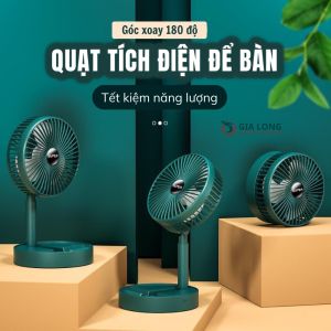 Quạt mini Super tích điện Xoay 180 Độ 3 Tốc Độ Gió Cổng Sạc USB
