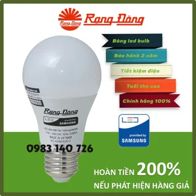 Bóng LED Rạng Đông ChipLED SAMSUNG 2 năm bảo hành 3W 5W 7W 9W 12W 15W 20W CHÍNH HÃNG