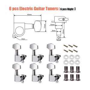 2-6 Guitar Machine Head knobs String Tuning Pegs for Acoustic/Electric Guitar full closed 18:1 Gears