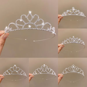 [haoh] Bride Crown Golden Wedding Hair Accessories Rhinestone Bride Wedding Tiaras And Crowns Headpiece Hair Ornament