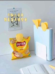 Ins คลิปจำลองมันฝรั่งทอดที่สร้างสรรค์ คลิปหนีบขนม คลิปภาพสนุกๆ คลิปรับบิล คลิปของใช้ในครัวเรือน เรียบๆน่ารักพร้อมส่ง