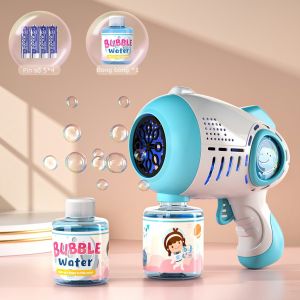 Súng Bắn Bong Bóng Xà Phòng Có Đèn Led DINO + 4 Pin + 1 Lọ Nước Súng Đồ Chơi Cho Bé