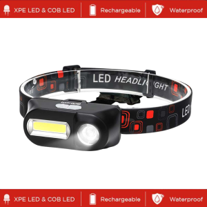COD Senter Kepala Super Terang Anti Air TaffLED 3 Mode Rechargeable Waterproof Headlamp Flashlight