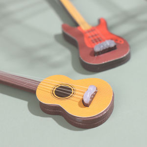 QUANSEN Mini furniture model classical guitar popular electric guitar shooting instrumen