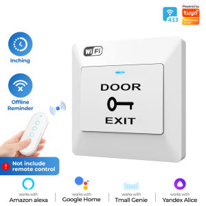 SMATRUL การควบคุมการเข้าถึงอัจฉริยะ Tuya ไวไฟควบคุม RF433สวิตช์ควบคุมประตูอัตโนมัติอัจฉริยะรีเซ็ตปุ่มออกประตูรีโมทเปิดแอปชีวิตอัจฉริยะด้ว