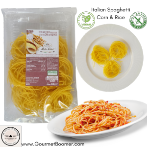 Spaghetti Italian Pasta made of Corn and Rice Gluten Free Vegan 250 Grams