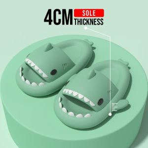 🇸🇬🔥 Koala Home Shark Slipper Woman Anti-slip Soft Slippers men Cartoon Indoor and Outdoor Couple Thick-Soled