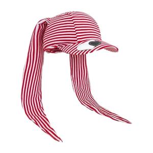 Stylish 2000s Heart Stripe Sun Hat With Adjustable Size And Long Bunnies Ears For Youth Fashion Women Street Headwear