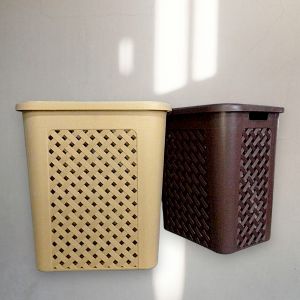 Rattan Laundry Basket with Cover/ Labahan Basket/Labahan Basket/ Laundry Basket/ Multi-purpose Laundry Basket Plastic Organiser Container Room Bin
