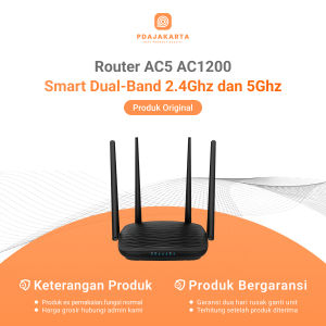 Router Tenda AC5 AC1200 Dual-Band 2.4Ghz dan 5Ghz | Router Bekas Original Bonus Adaptor