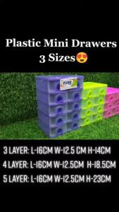 FUHO PLASTIC MINI DRAWERS 5 layer