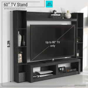 TV Cabinet 6.4ft Kabinet TV Up to 60inch TV Tables Cabinet With Side Storage for Living Room