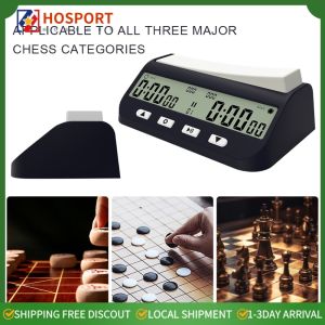 【HOSPORT】 Chess Clock with Basic Delay and Positive Time Features Digital Chess Timer Competition Game Stopwatch