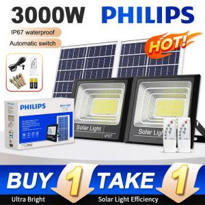 3000W BUY 1 TAKE 1 Solar Light Outdoor LED Light Solar Flood Light Waterproof Street Lamp