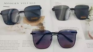Womens High-Grade Large Frame Sun-Resistant Sunglasses 2024 New Sunglasses Show Small Face Polarized Glasses for Driving UV Protection