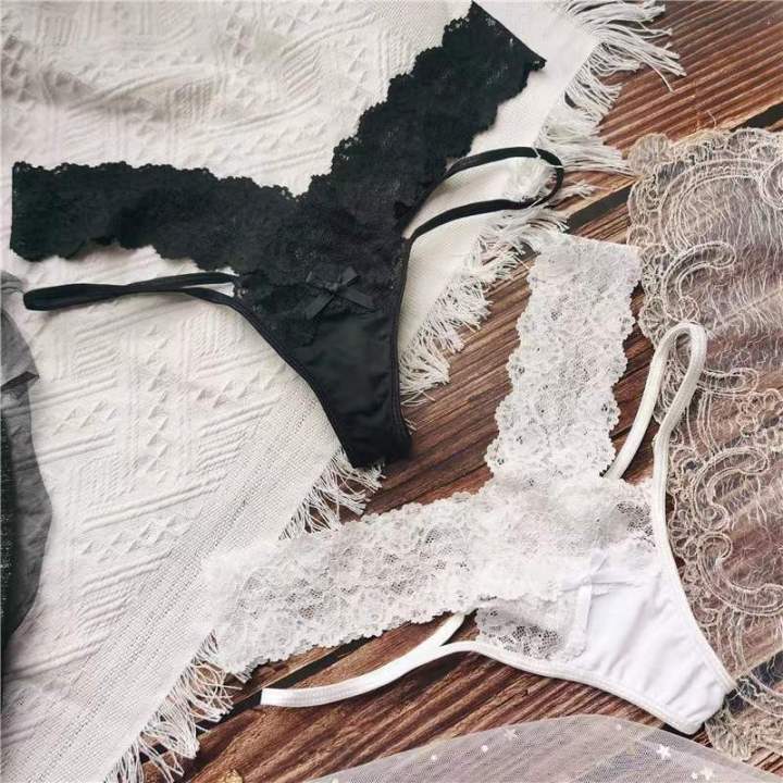 YIFAFA กางเกงชั้นในลูกไม้ G-string สำหรับผู้หญิง ก้นต่ำ กางเกงชั้นในใส่ ...