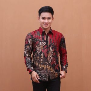 Kemeja Formal Batik Pria Dewasa Lengan Panjang