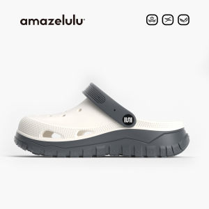Free Shipping AmazeLuLu Two-Tone Clogs MenS Summer Outdoor Sandals EVA Soft-Soled Beach Shoes MenS Non-Slip And Odor-Resistant Footwear.
