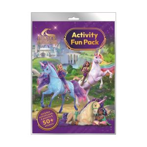 Unicorn Academy Activity Book Fun Pack For Kids With Activity Book Pencils & 50+ Stickers