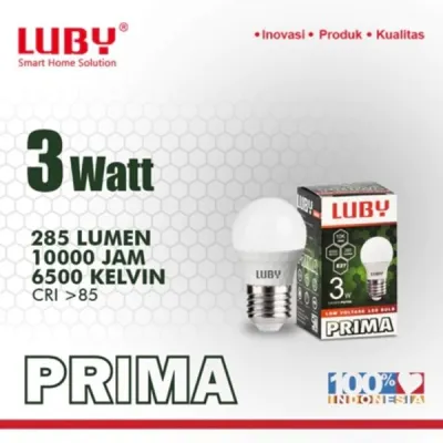 Lampu Bohlam LED LUBY Prima 3W 5W 7W 9W 12W 15W 18W 24W Watt Bohlam Bulb cahaya putih Cool Daylight CDL 6500K E27