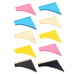 Portable C Scale Panpipe with Ergonomic Key Layout Flute Pan Flute Folk Musical for Outdoor Activity