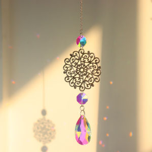 [Beautifulhome] Double Ring Black Feather Dream Catcher Wall Hanging Home Car Decor Craft