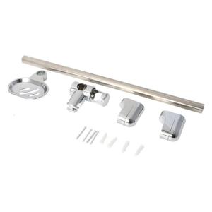 Stainless Steel Shower for Head Holding Rod With Soap Box Adjustable Lifting Rod