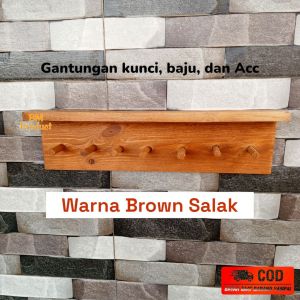 Gantungan Baju Dinding Gantungan Kunci 7 Kapstok Gantungan Handuk 1 pcs