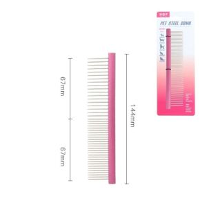 JAYQQ Stainless Steel Pins Pet Comb Light Aluminum Hair Removal Cleaning Hair Trimmer Brush Dog Grooming Comb Dogs/Cats