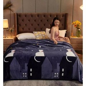 Selimut Bulu Halus Dewasa 140x200 Motif Awan Keren Murah Berkualitas