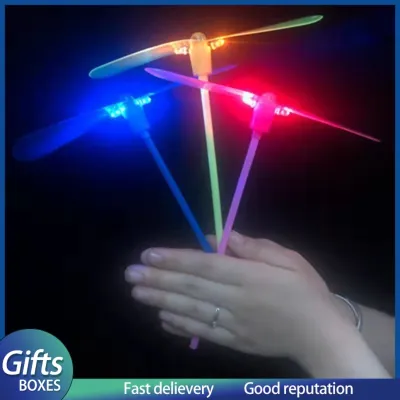 [ SG SELLER ] LED Luminous Bamboo Dragonfly Flashing Light Up Flying Toy for Children
