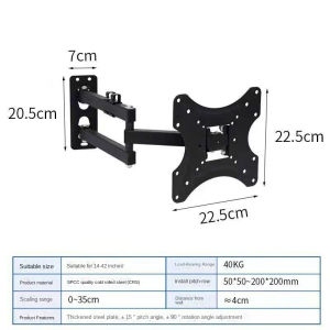 expose tv wall mount bracket 32-55 inche swivel tilt monitor lcd led hanging extend cantilever type