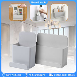 Wall Mounted TV Remote Control Holder Air Conditioner Stand Shelf Storage Box Home Storage Organization