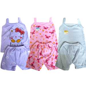 isi 3 setelan tanktop anak/bayi motif lucu perempuan
