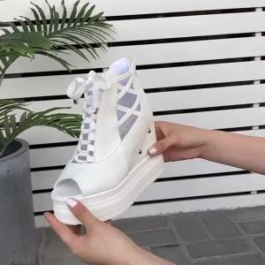 FC2023 Hàng Mới Về Nữ Xăng đan đế xuồng quai trên giày cao gót Dép 12cm miệng cá Đế Cỡ 34-39