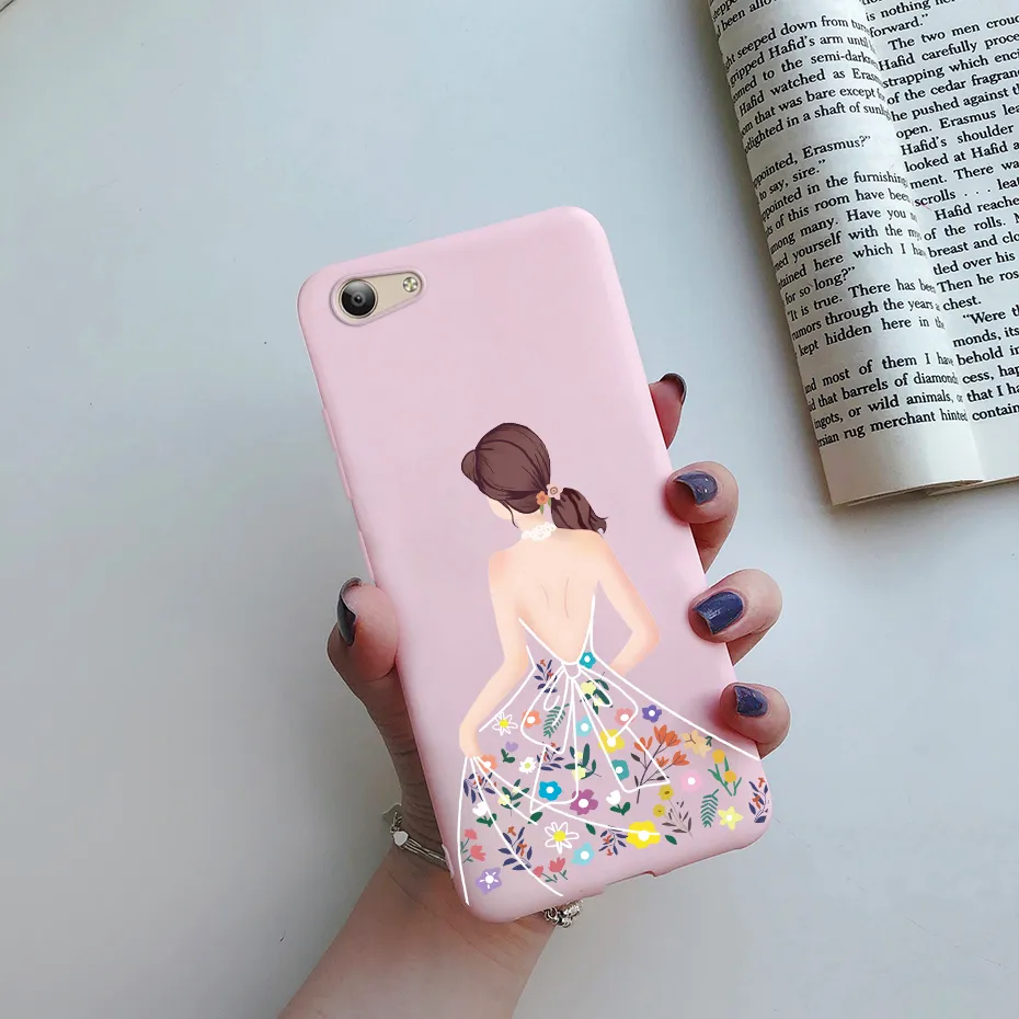 For Vivo Y53 Vivo 1606 Case Cute Astronaut Marble Cover Soft