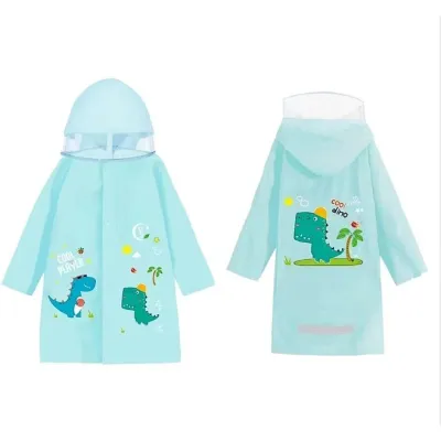 Jas Hujan Poncho Ponco Jubah Lengan TPV Anak Remaja Karakter Lucu Umur 4 5 6 7 8 9 10 11 12 13 Tahun Children Kids Raincoat Hoodie Tudung Transparan Cool Dino Dinosaurus Astronot Hello Sweet Rabbit Muat Tas Backpack Sekolah Night Reflective Strip SD SMP