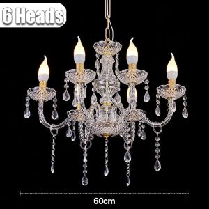 STARLIGHT Lampu Gantung Kristal Akrilik Isi 6/8/8+4 Bohlam Termasuk Bohlam LED Hanging Candlelier Lampu Gantung Dekoras